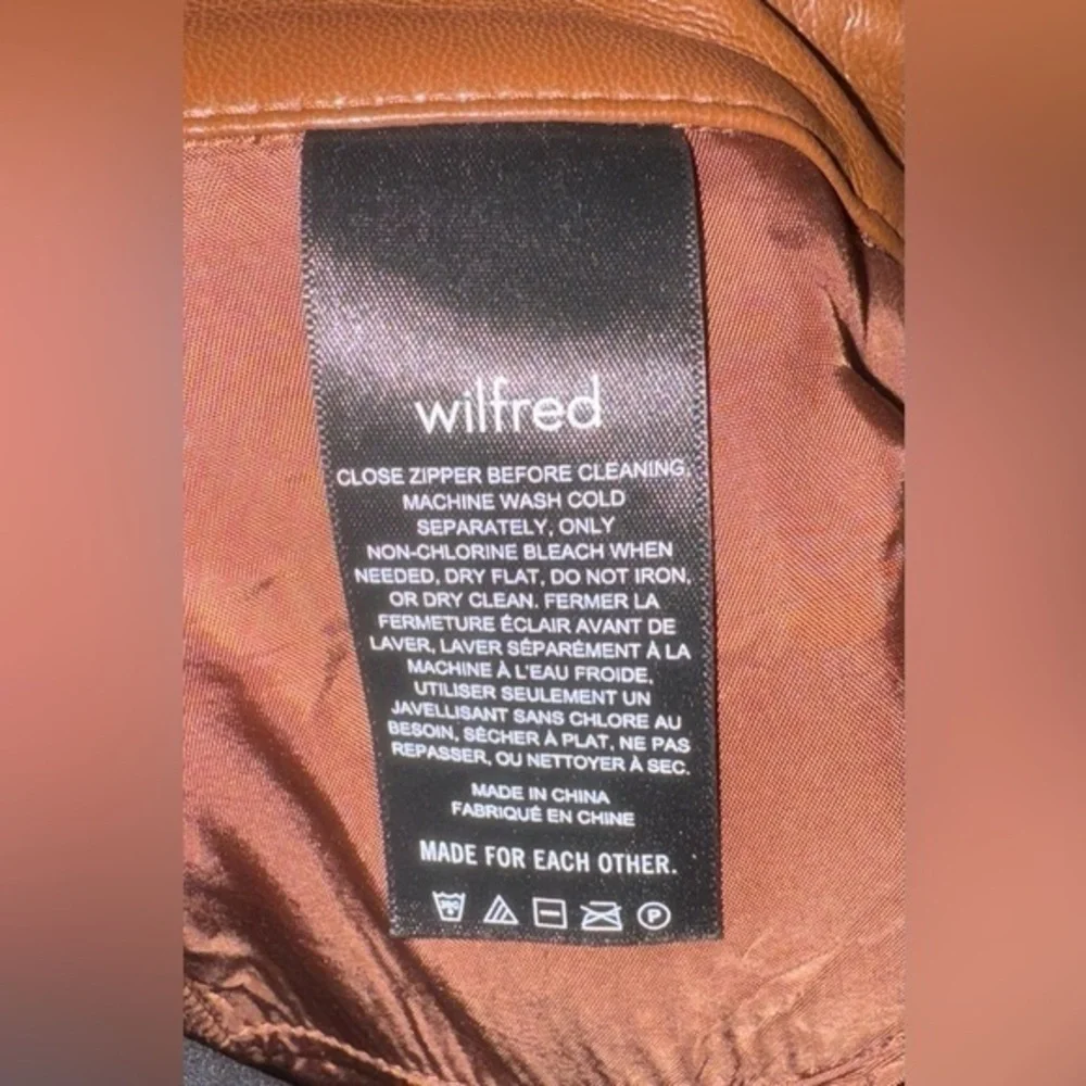 ARITZIA x Wilfred MELINA PANT cognac brown jeans made of vegan faux leather 00 - Picture 4 of 5